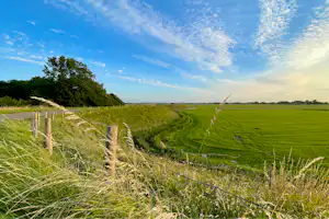 Aan Noordzee - Felder und Wiesen in der Umgebung des Campingplatzes