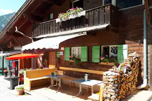 Achensee Camping Schwarzenau - Restaurant von außen auf dem Campingplatz