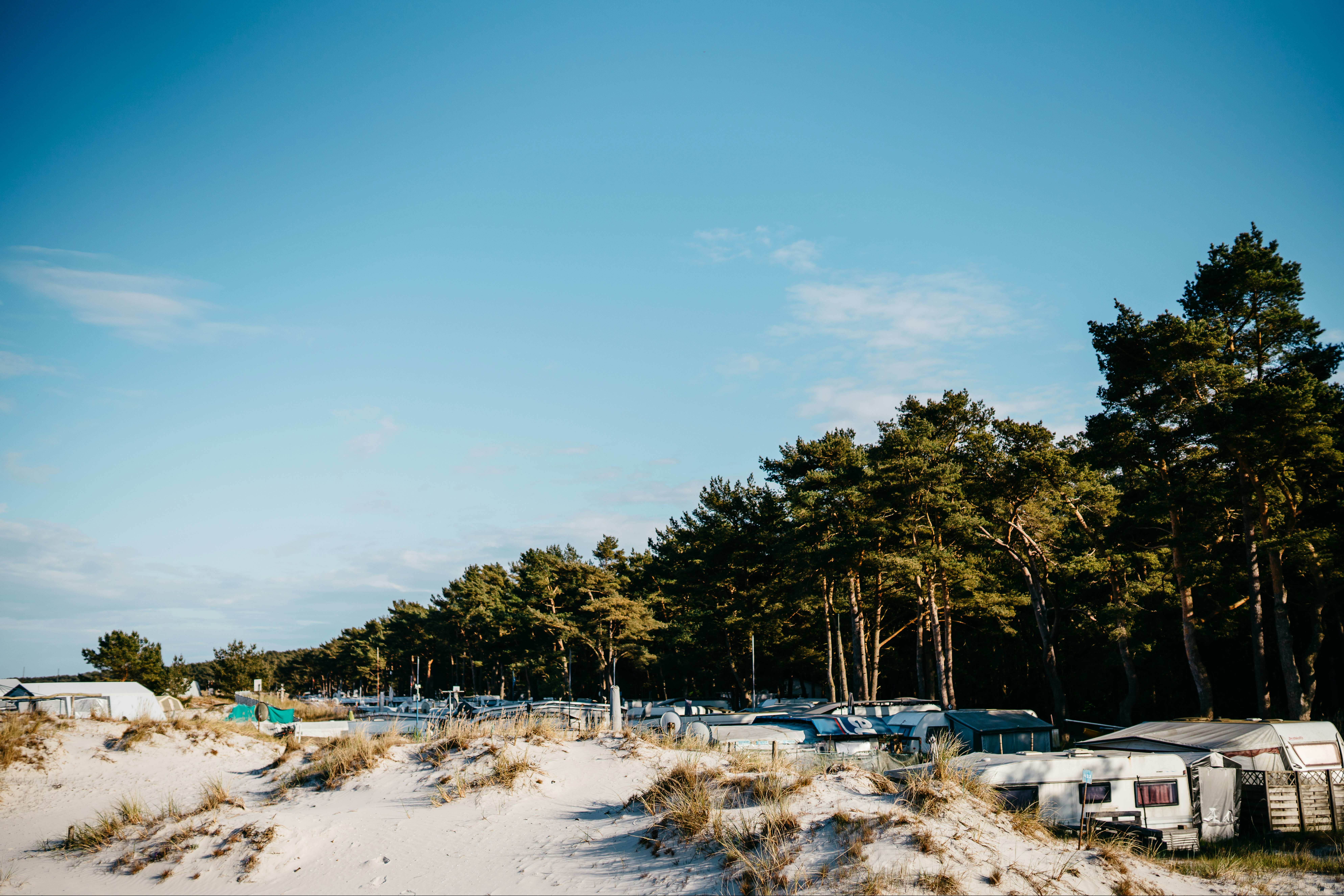 Ahoi Camp Darß - Blick auf die Standplätze an den Dünen