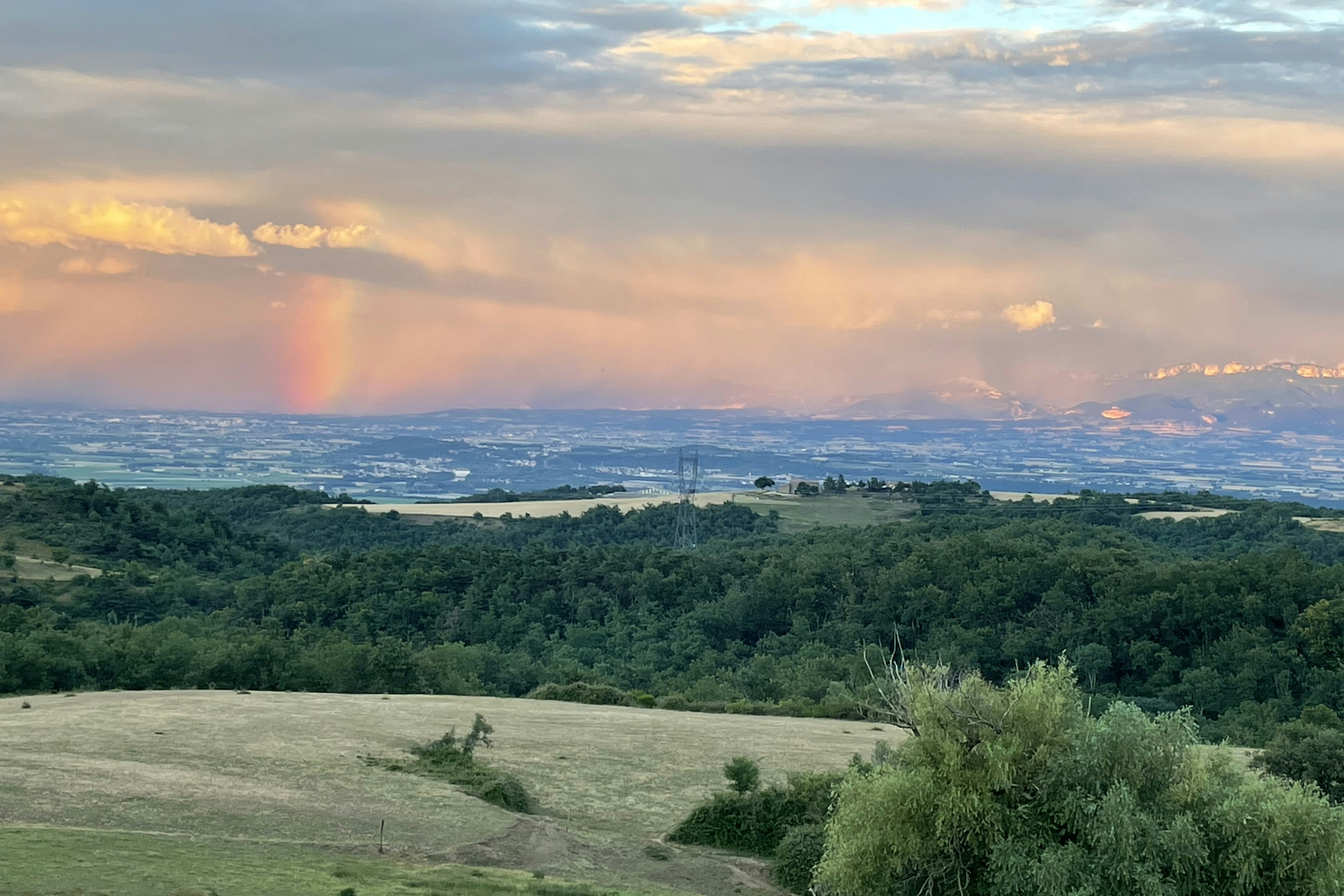 Camping Ferme de Simondon  Aire Naturelle Simondon - Ausblick auf Regenbogen 
