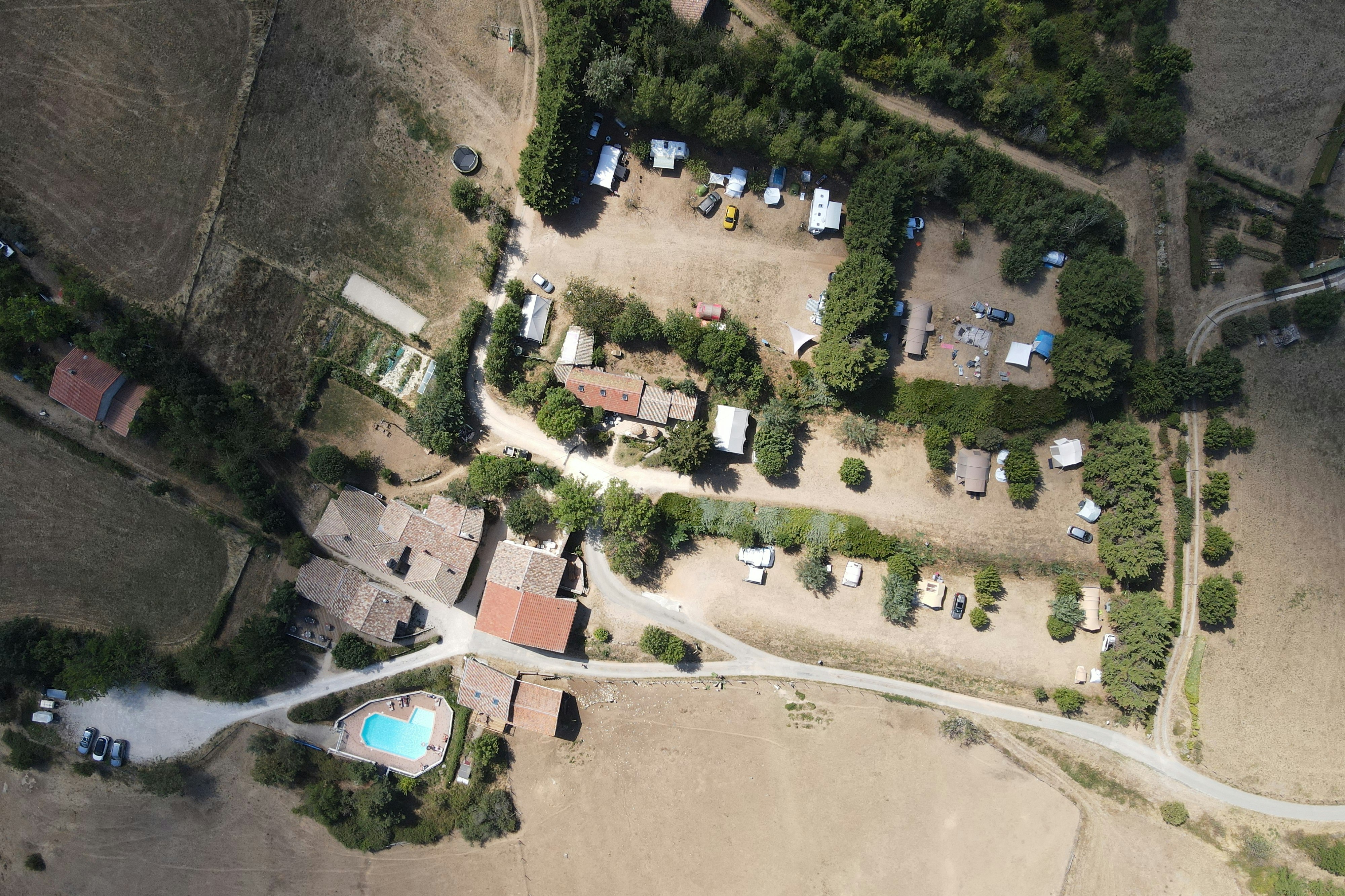 Camping Ferme de Simondon  Aire Naturelle Simondon - Campingplatz aus der Vogelperspektive