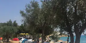 Akçakıl Camping - Zeltplatz vom Campingplatz mit Blick auf das Mittelmeer