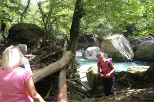 Aktiv Camp Purgstall - Zwei Wanderer in der Erlaufschlucht in der Nähe des Campingplatzes