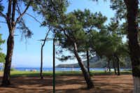 Aktur Datça Mocamp  - Blick vom Campingplatz auf das Meer