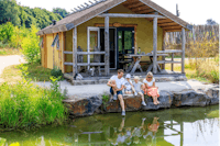 Alfsee Ferien- und Erholungspark - Mobilheim mit Terrasse und Blick aufs Wasser
