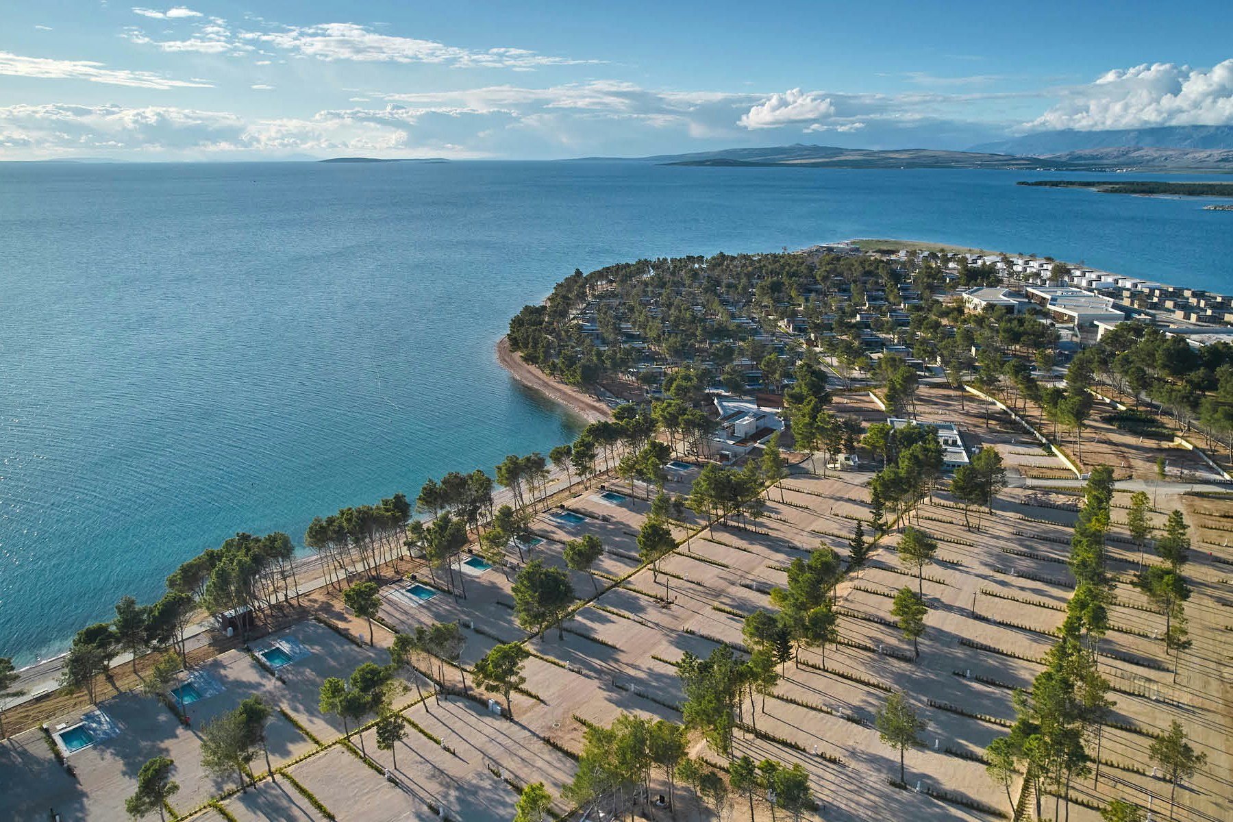 Aminess Avalona Camping Resort  - Luftaufnahme der Standplätze auf dem Campingplatz