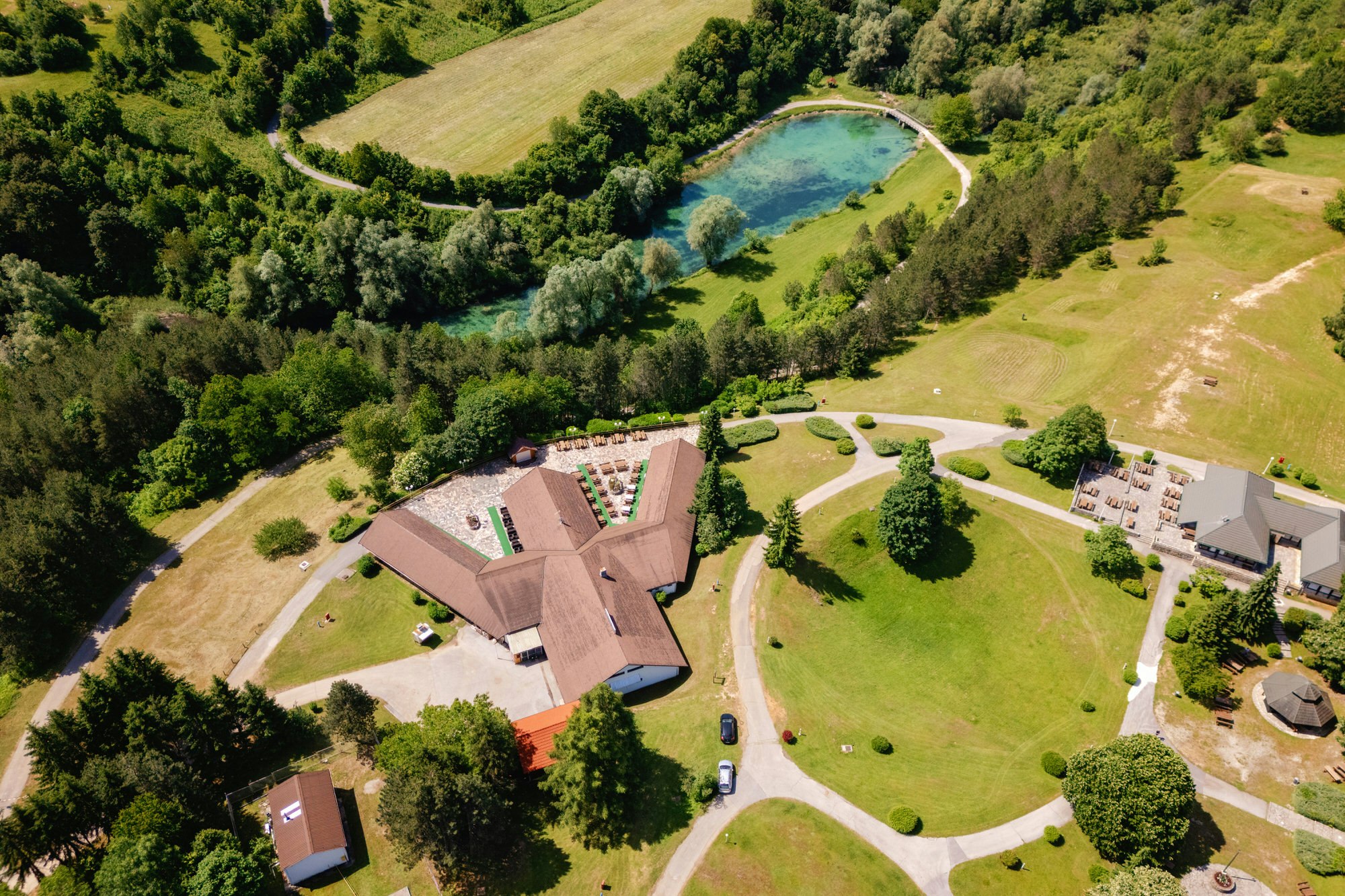 Autocamp Korana  - Luftaufnahme des Campingplatzes
