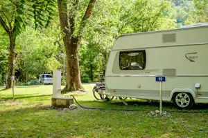Camping Medveja Autocamp Medveja - Standplätze zwischen den Bäumen