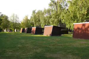 Autocamp Šternberk - Mobilheime auf einem Wiesenstück vom Campingplatz