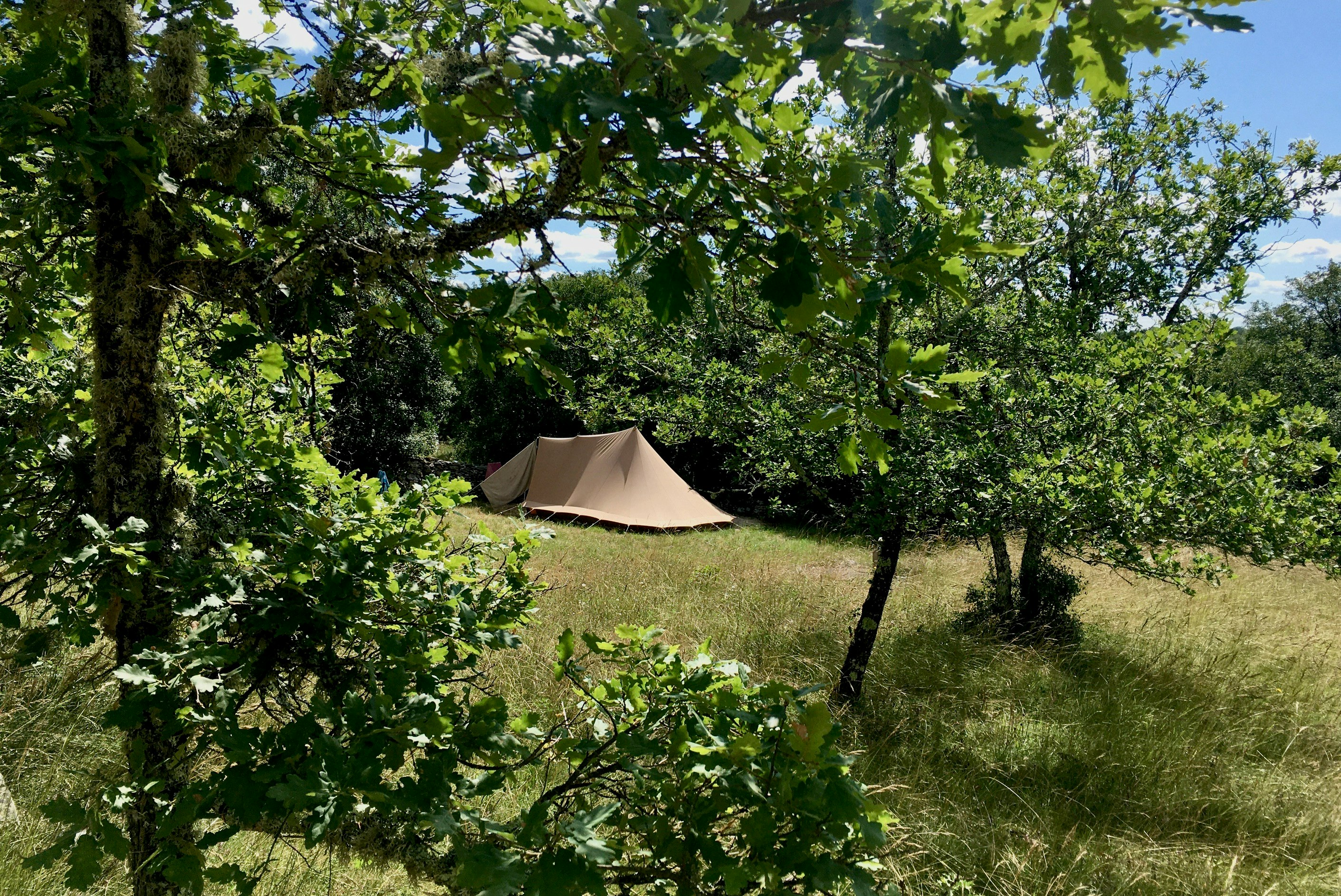 Aux Lodges du Mas de Nadal - Zeltplatz im Grünen auf dem Campingplatz