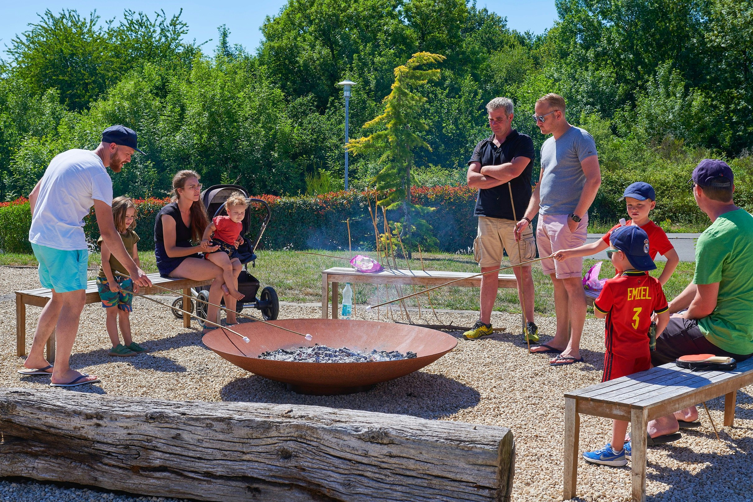 Aveneau - Vieille Vigne - Feuerstelle auf dem Campingplatz