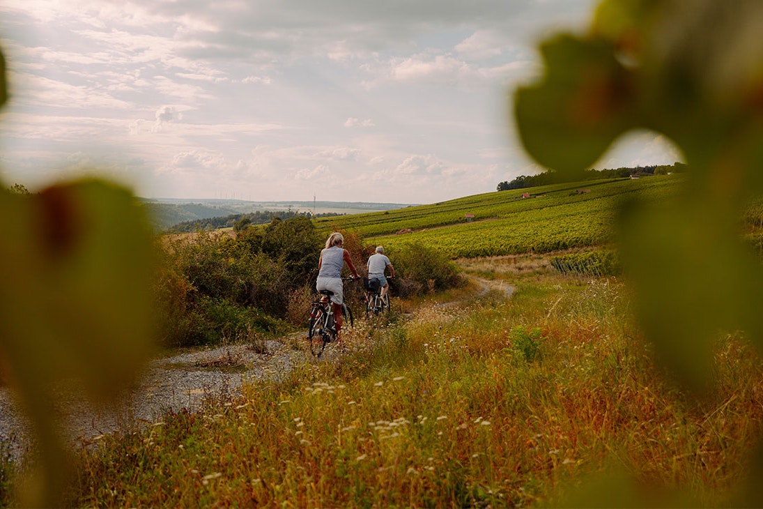 Azur Camping Wertheim  AZUR Campingpark Wertheim am Main - Camper fahren Fahrrad in der Umgebung des Campingplatzes