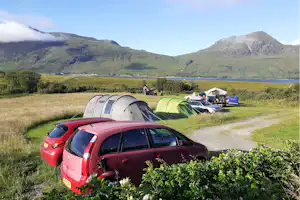 Badrallach Bothy and Campsite - Blick auf die Zeltplätze auf dem Campingplatz
