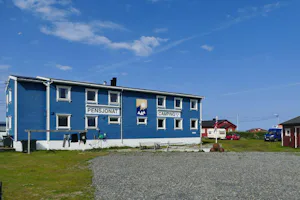 Berlevåg Camping - Außenansicht Pension vom Campingplatz