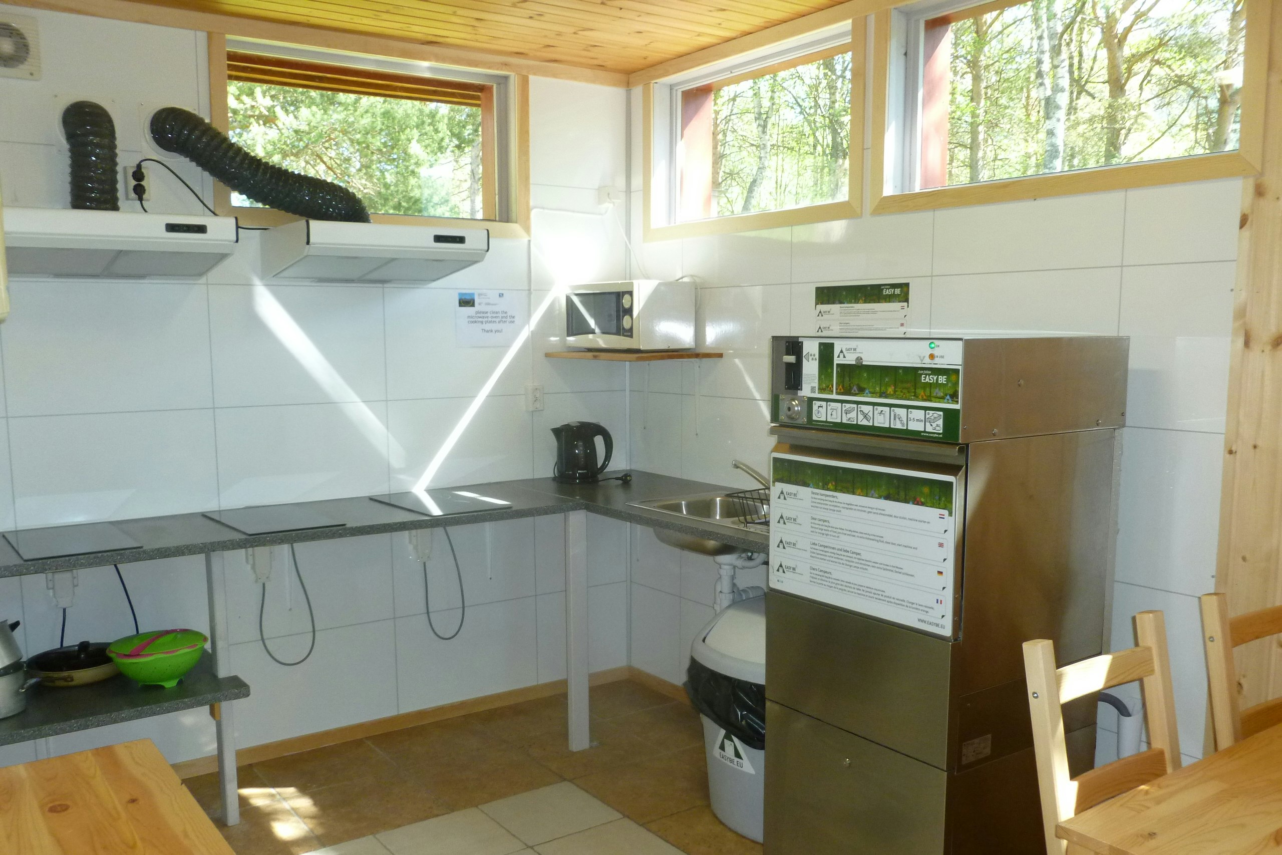 Küche auf dem Campingplatz Birkelund            