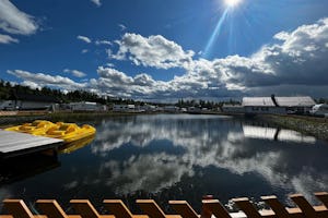 Bjørkestølen Helårscamping - Blick auf den See am Campingplatz