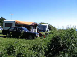 Blushøj Camping - Wohnwagenstellplätze im Grünen auf dem Campingplatz