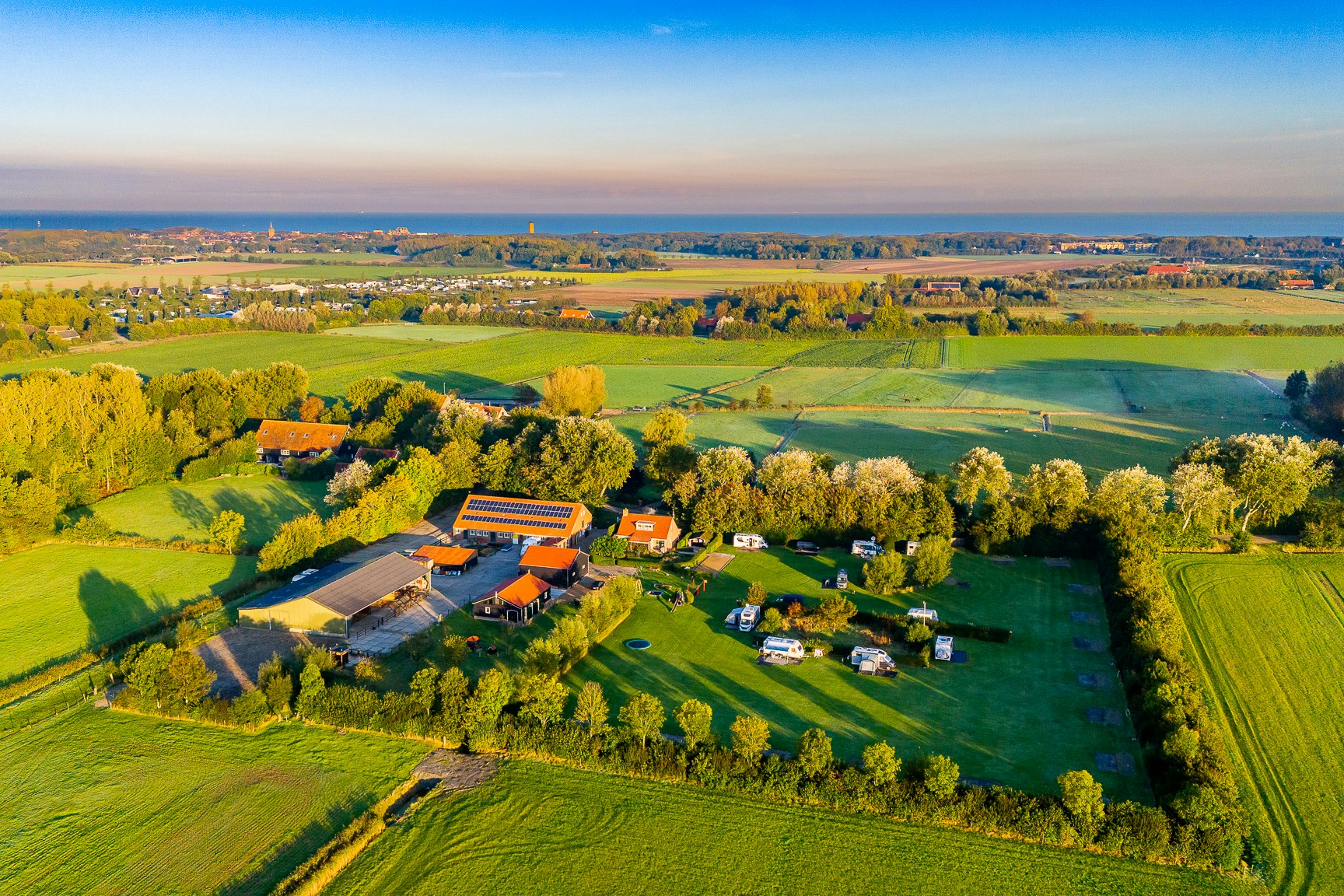 Boerderijcamping De Oosthoek  - Luftaufnahme des Campingplatzes