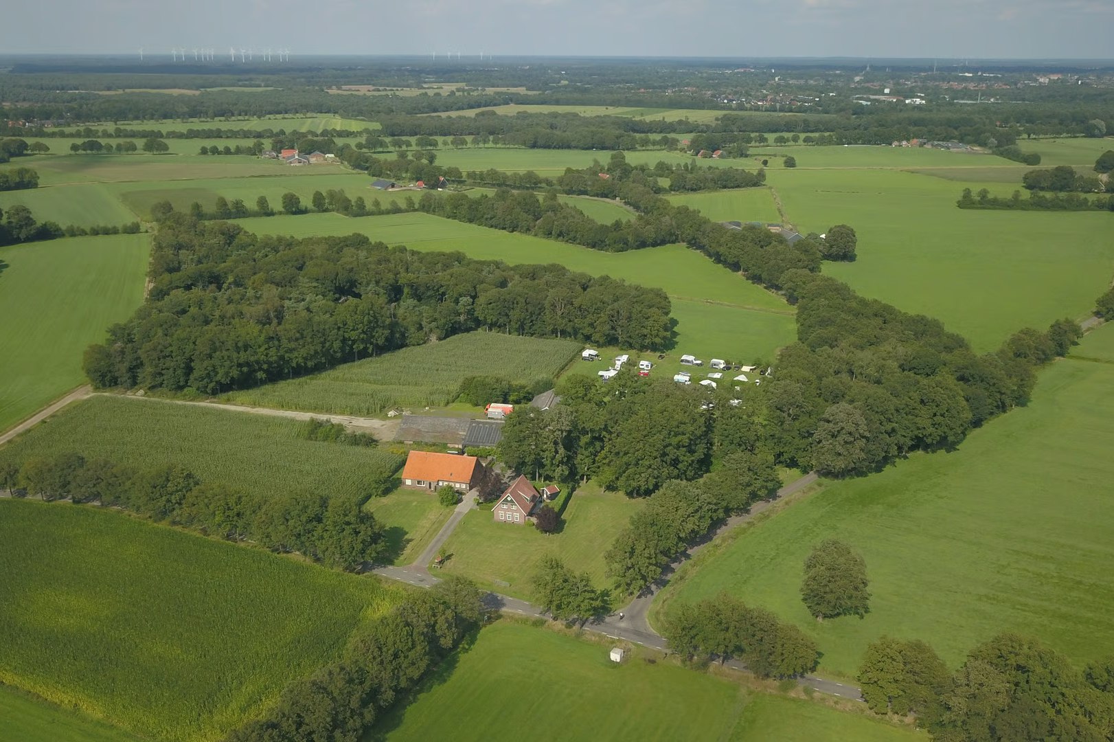 Boerderijcamping Erve Wolkotte  - Campingplatz aus der Vogelperspektive