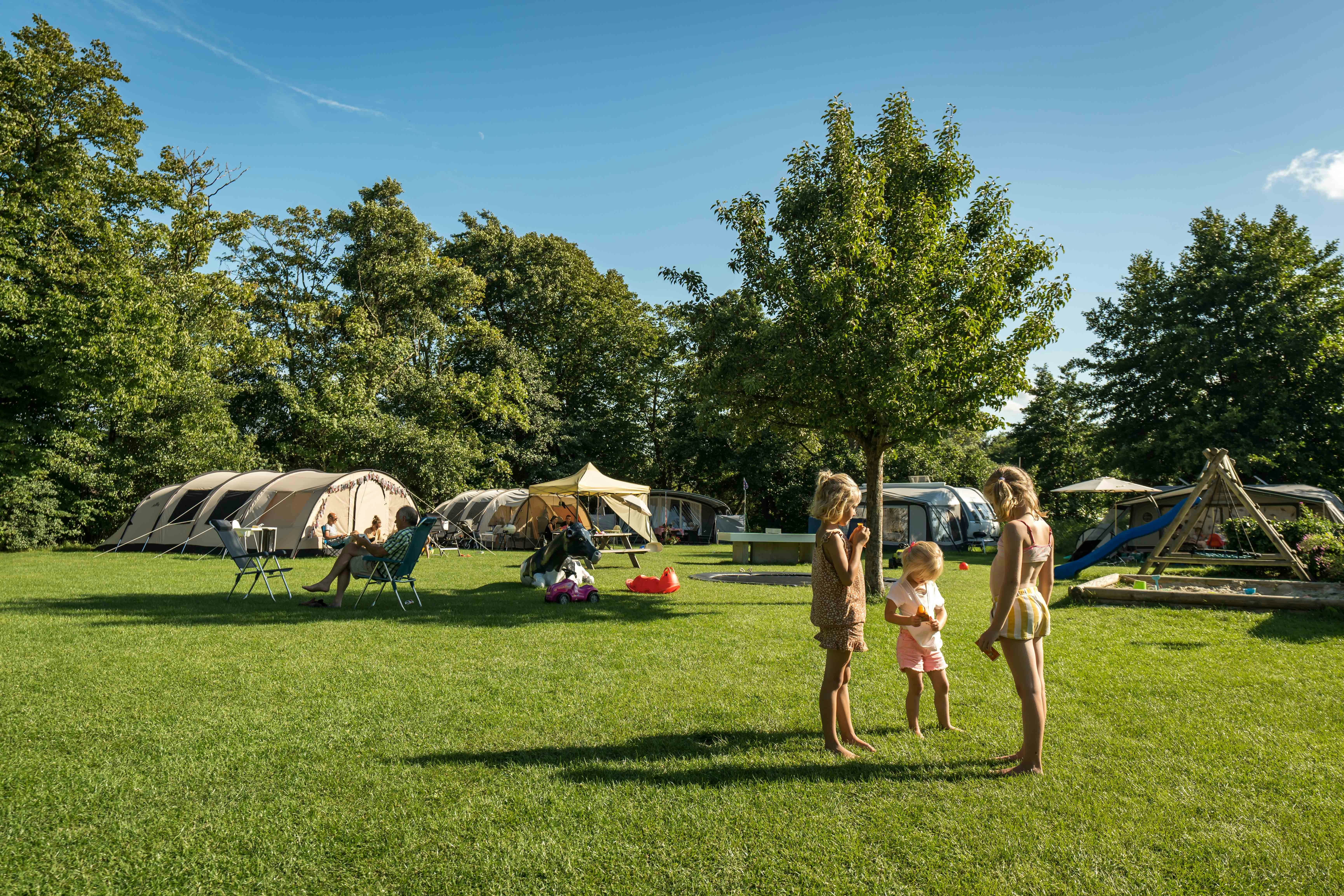 Boerencamping Ny Herema - Standplätze auf der Wiese auf dem Campingplatz