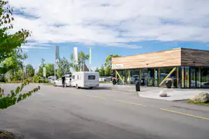 Topcamp Bogstad - Oslo - Einfahrt und Rezeption des Campingplatzes