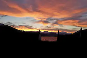 Broomfield Holiday Park - Der Sonnenuntergang über Ullapool, dem Ort bei dem der Campingplatz liegt