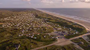 Børsmose Strand Camping - Übersicht auf das gesamte Campingplatz Gelände
