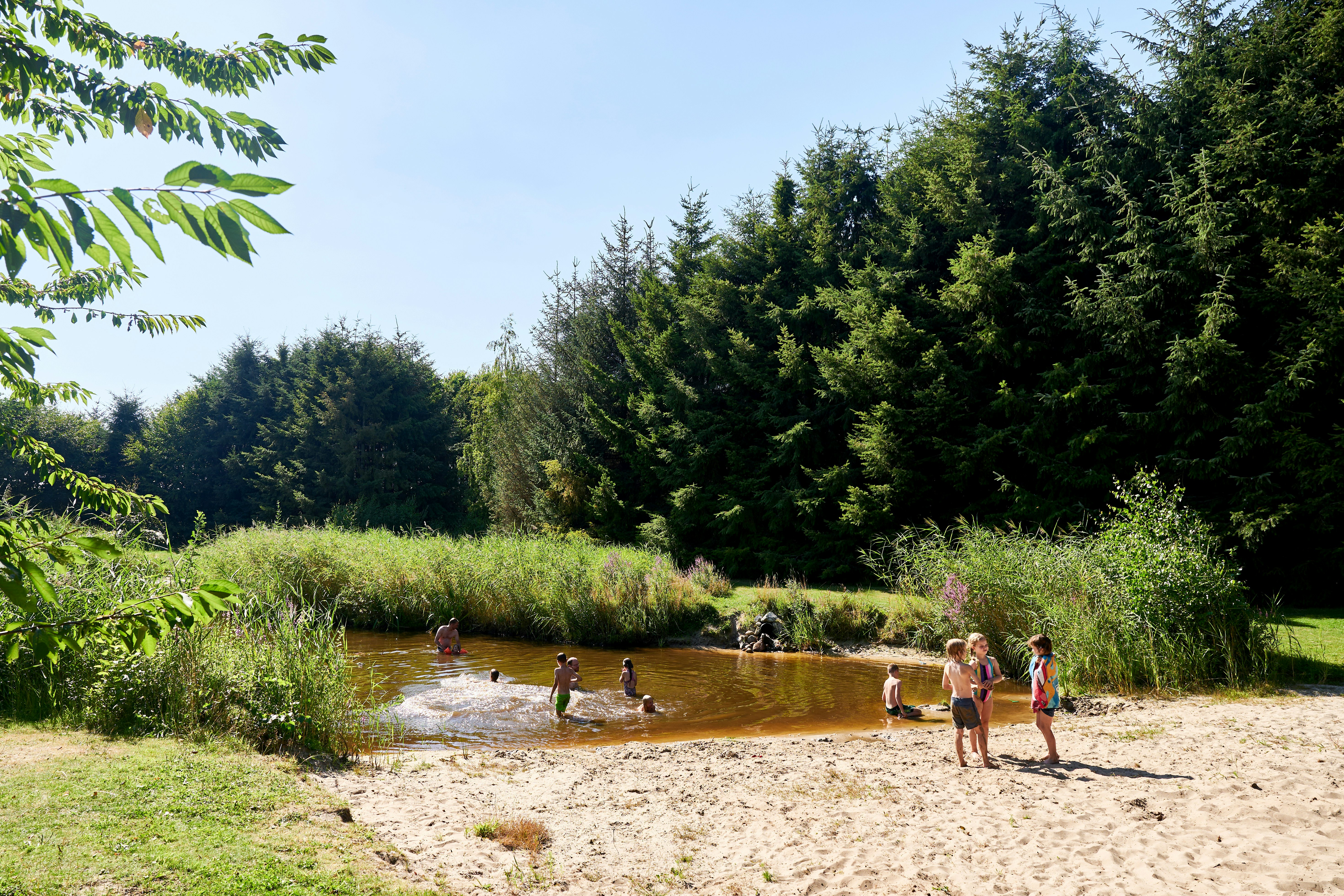 Camping & Lunchcafé Noorderloo  Camping Noorderloo - Kleiner Badestrand am Campingplatz