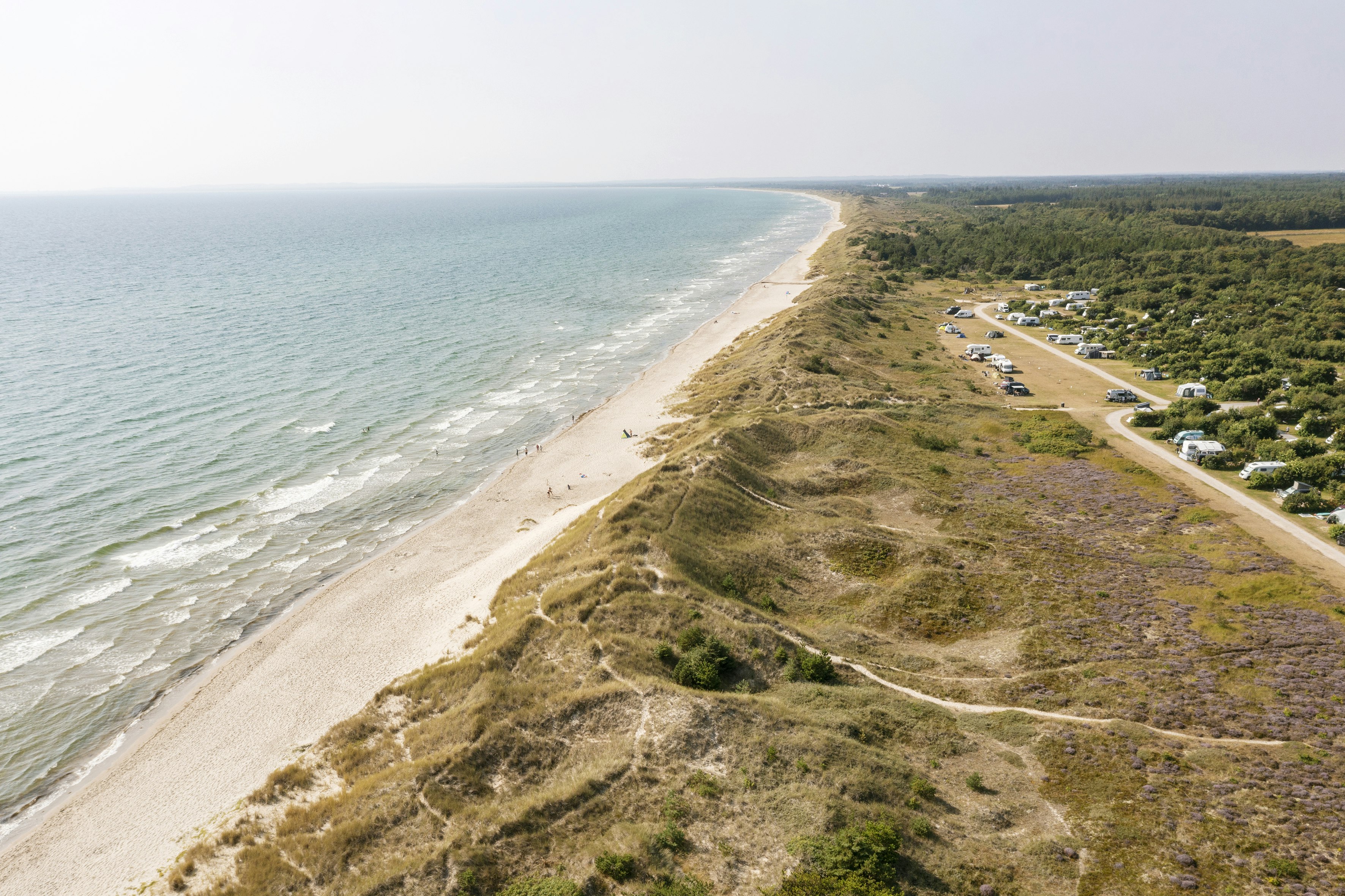 Skagen Sydstrand Camping - Bunken - Luftaufnahme des Strandes