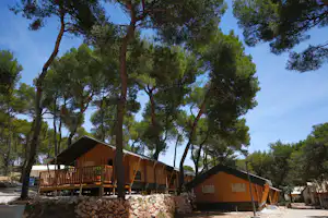 Arena One 99 Glamping - Safarizelte mit Veranden unter Bäumen