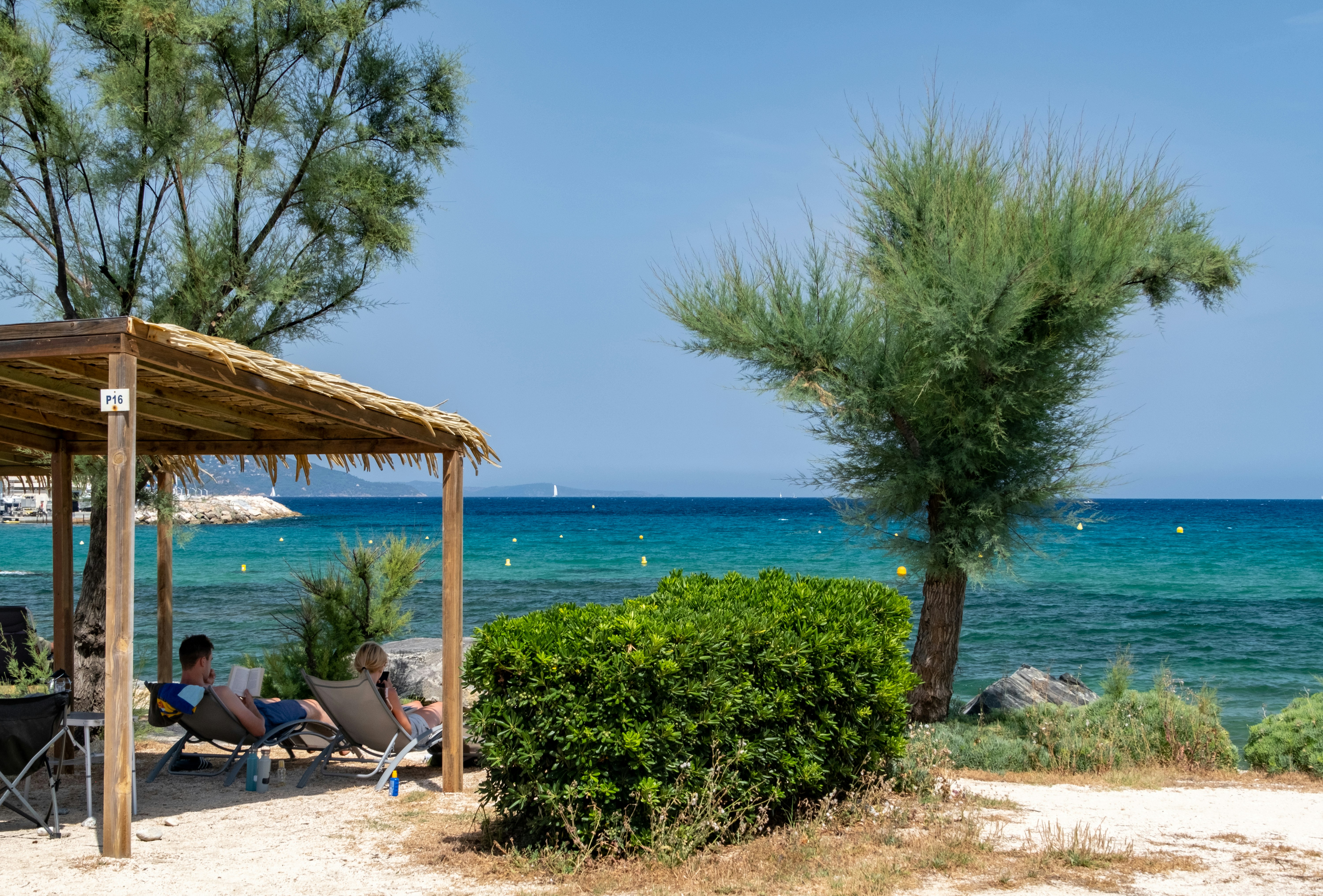 Camp du Domaine - Stellplatz mit Blick auf das Meer
