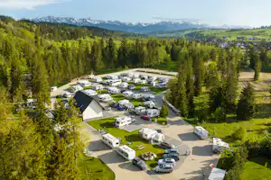 Camp Gorący Potok - Luftaufnahme des Campingplatzes