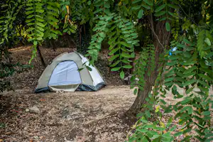 Camp Opatija - Zelt auf dem Stellplatz vom Campingplatz