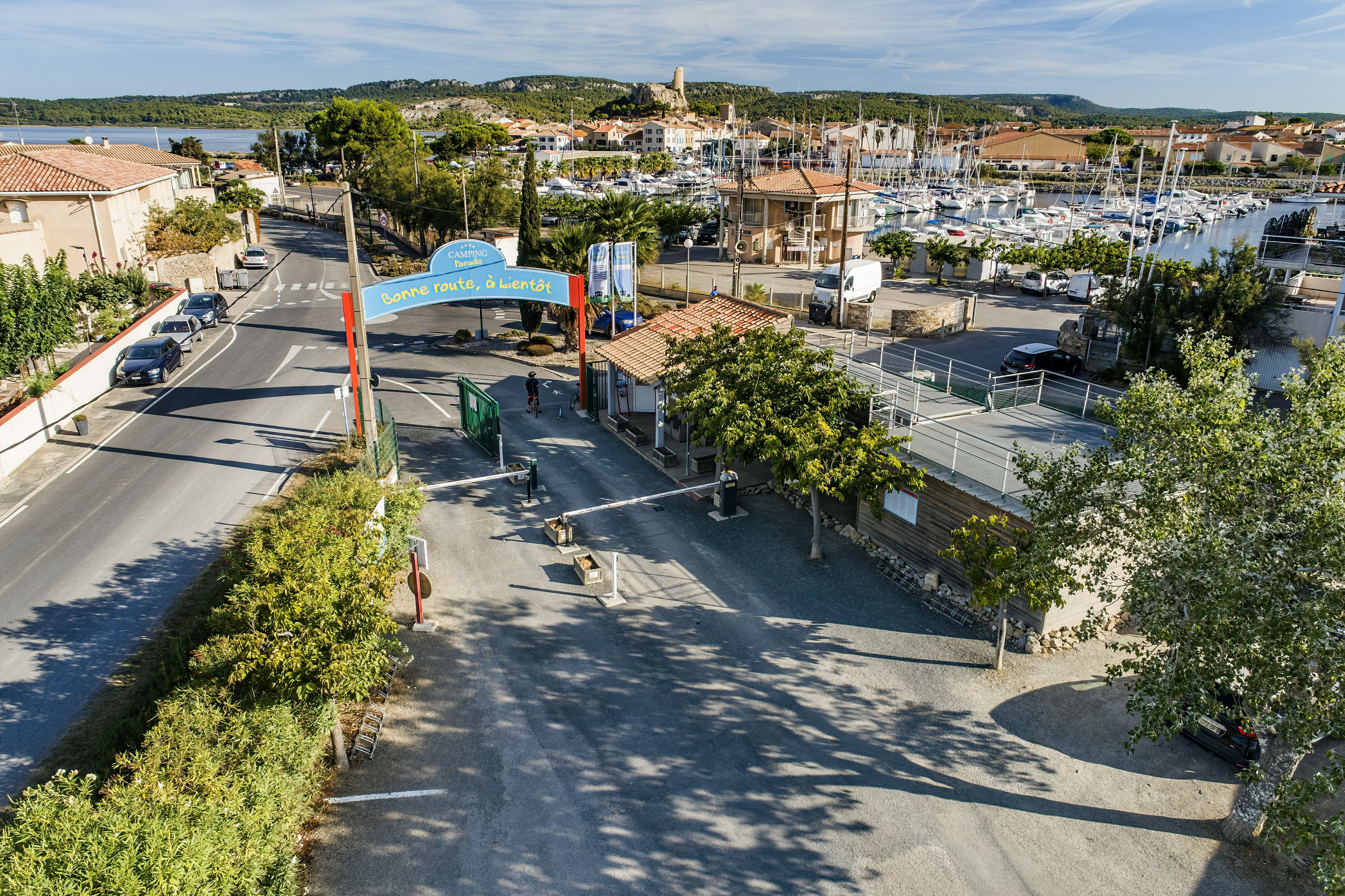 Camping Paradis Barberousse  - Luftaufnahme des Campingplatzes