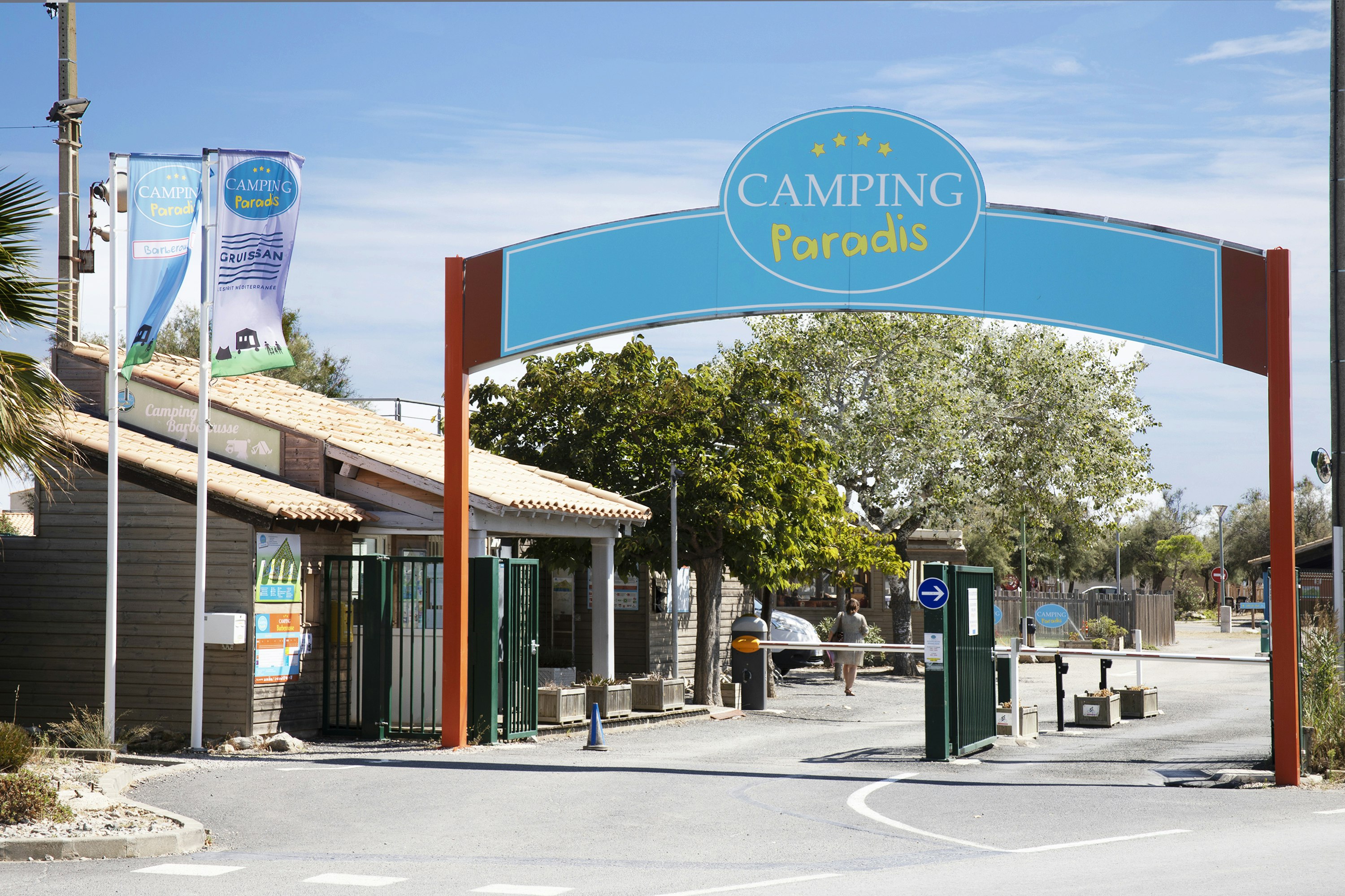 Camping Paradis Barberousse - Eingang des Campingplatzes