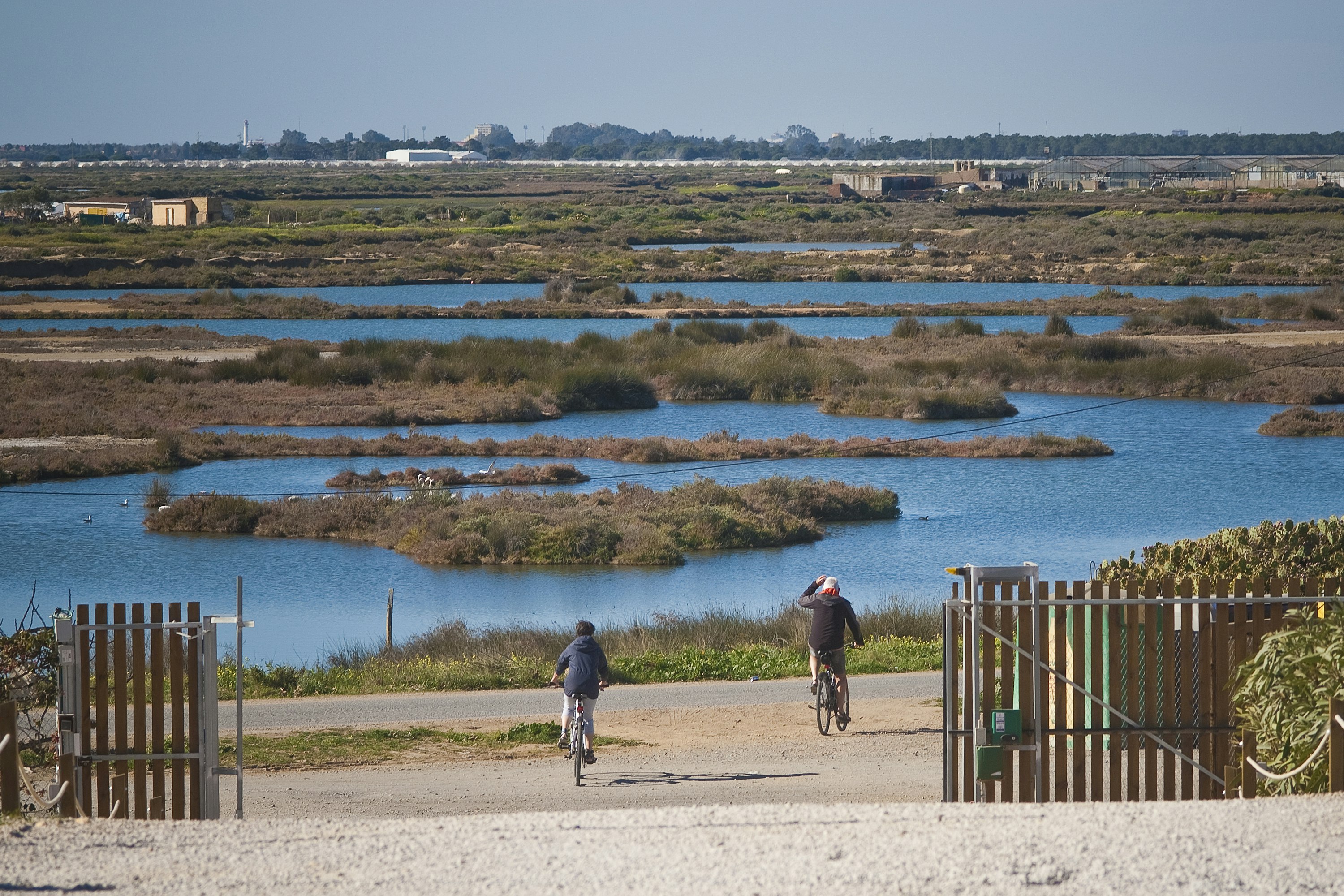 Camper Park Playas de Luz - Gäste fahren Fahrrad in der Umgebung des Campingplatzes