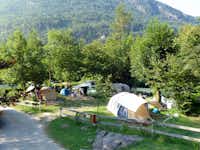Camping Acquafraggia - Stell- und Zeltplätze mit Blick auf die Berge