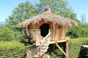 Camping Airotel La Sorguette - die Holzhütte auf dem Campingplatz