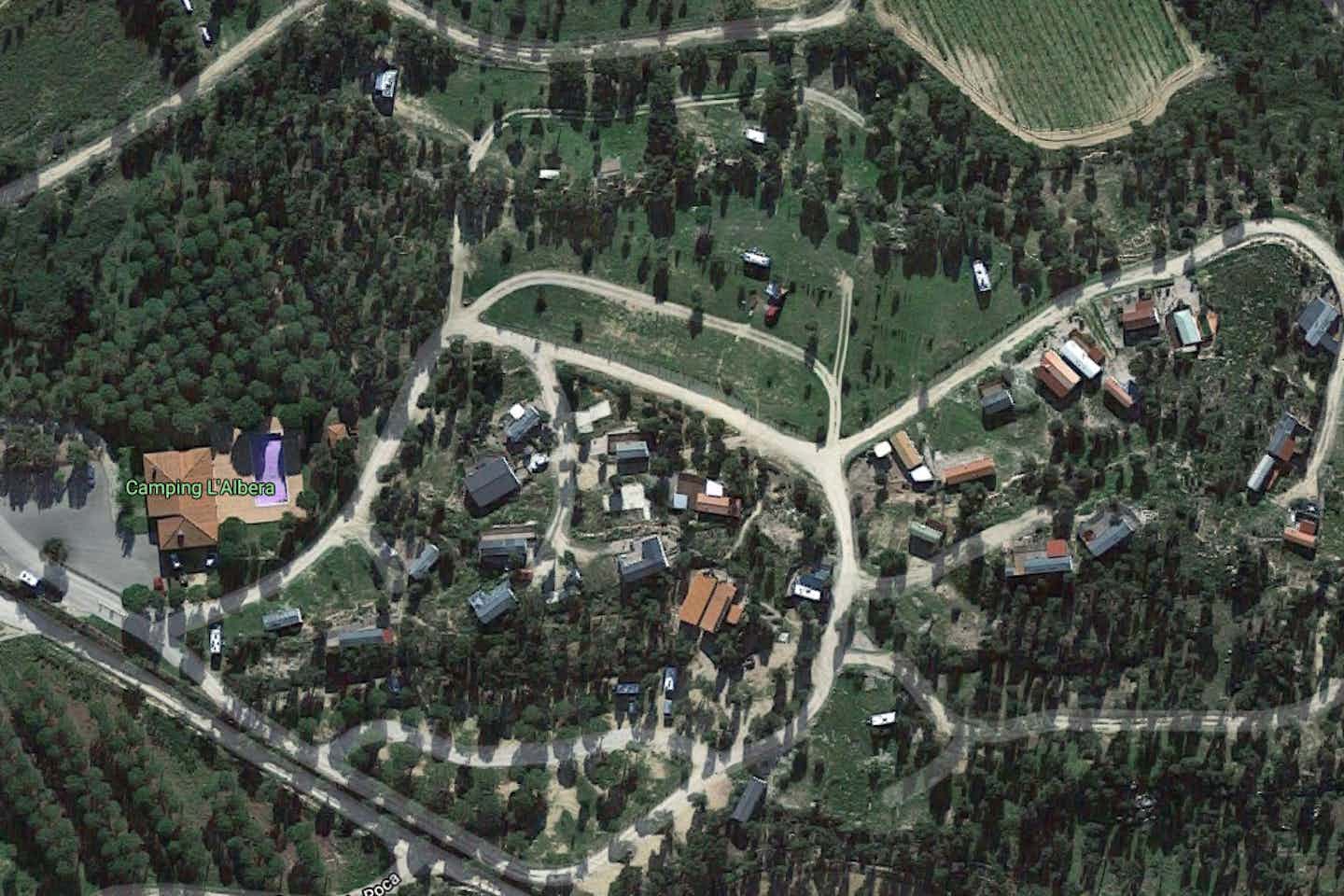 Camping Albera - Campingplatz aus der Vogelperspektive