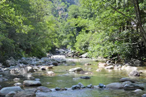 Camping Alivetu - der Fluss Restonica in der Nähe vom Campingplatz