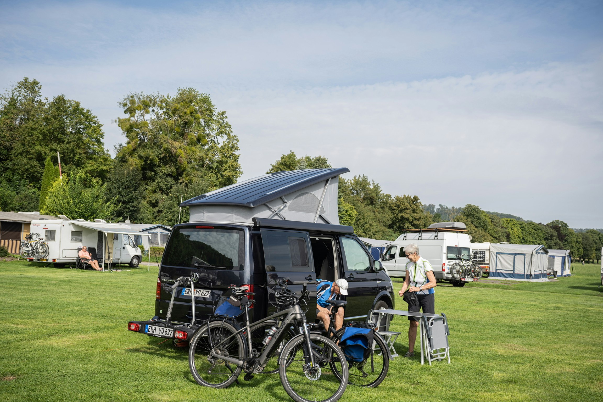 Camping am Bootshaus - Standplatzwiese auf dem Campingplatz