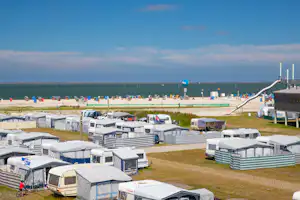 Camping am Nordseestrand - Wohnwagenstellplätze auf dem Campingplatz