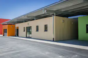 Camping an der Ablach - Sanitärgebäude auf dem Campingplatz