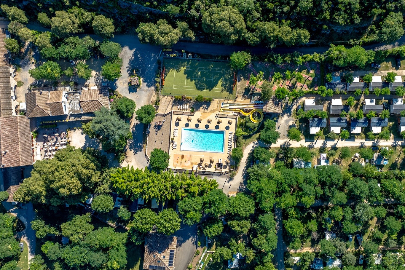 Domaine Arleblanc  Camping Arleblanc  - Luftaufnahme des Campingplatzes