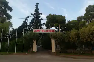 Camping Athens - Eingang zum Campingplatz