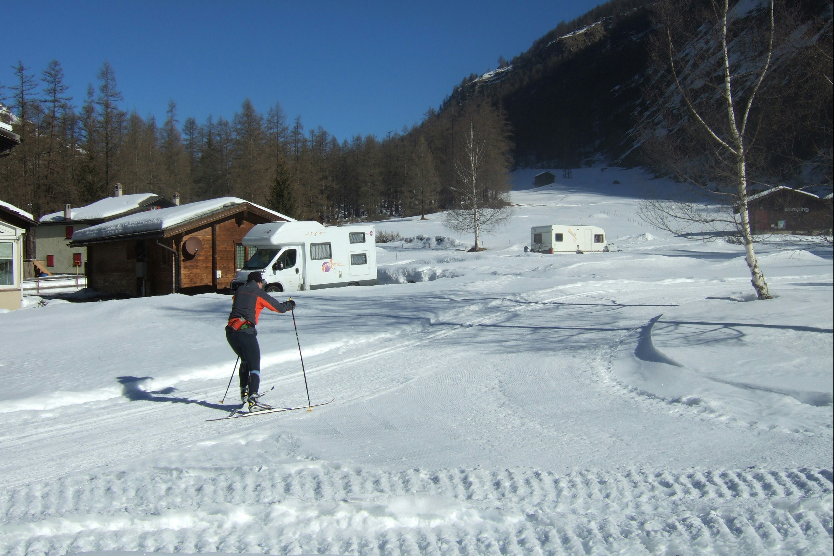 Camping Attermenzen -  Langlaufloipe  auf dem Campingplatz