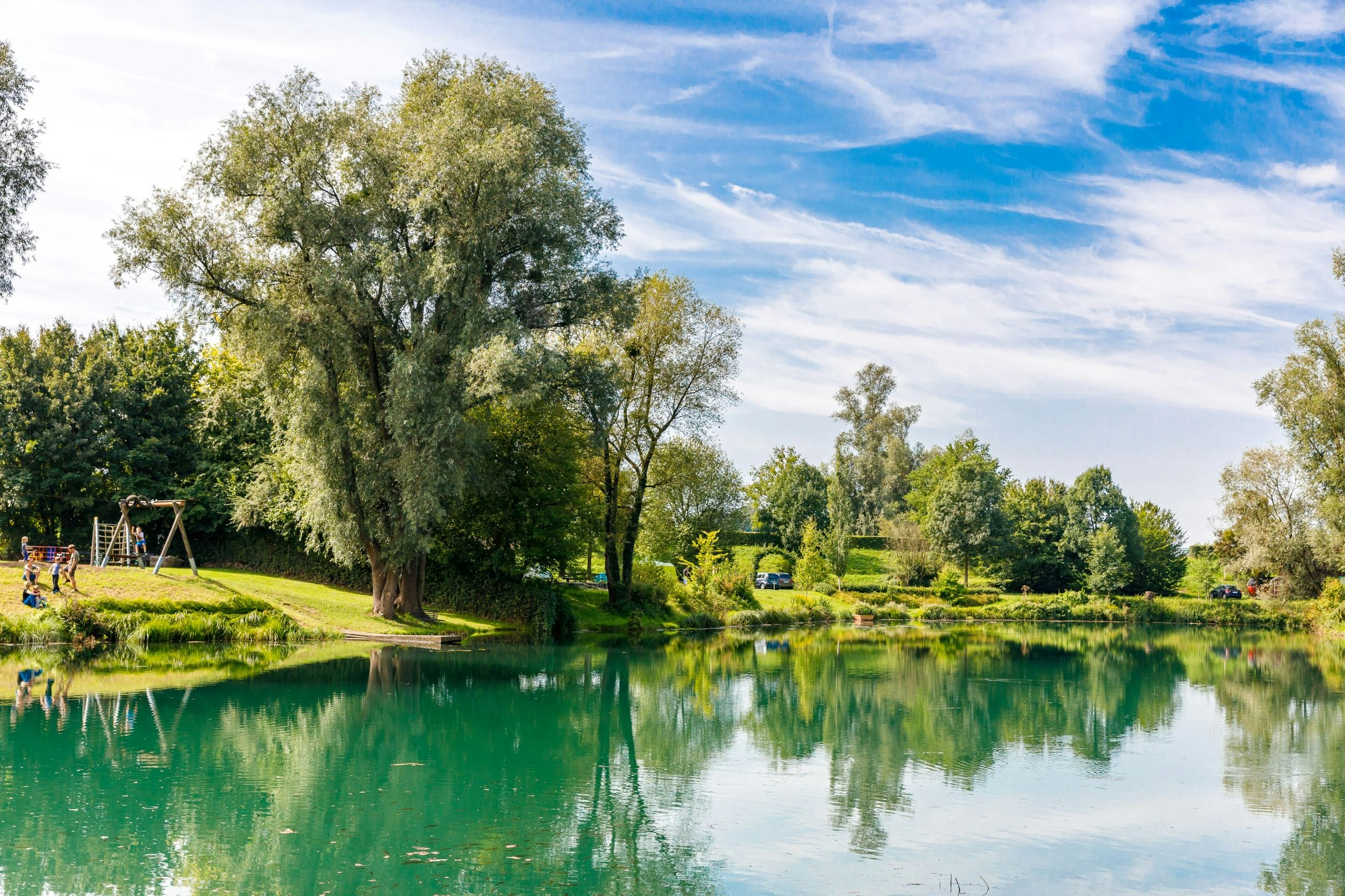 Camping Au an der Donau - Der Naturweiher beim Campingplatz