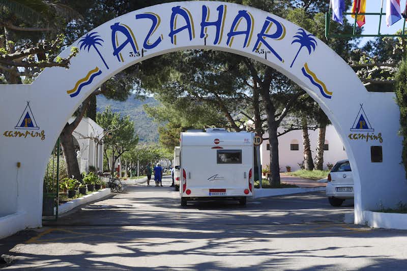 Camping Azahar - Eingang zum Campingplatz