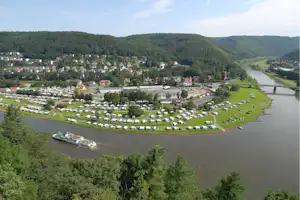 Camping Bad Karlshafen - Campingplatz aus der Vogelperspektive