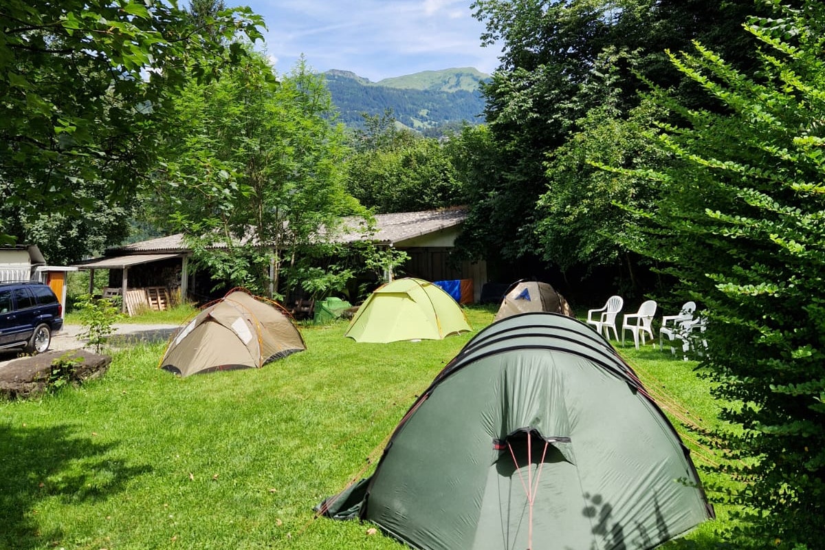 Camping Balmweid - Zeltwiese auf dem Campingplatz